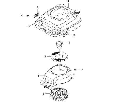 Picture of F - Copertura/girante ventilatore FJ180V-BS61